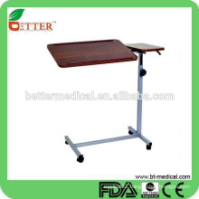 hot sale !!!Tilt top over bed/beside table for hospital use (height adjustable)